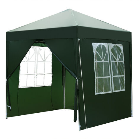 Waterproof tent garden party wedding beach camping portable folding tent with window 2x2M - Green