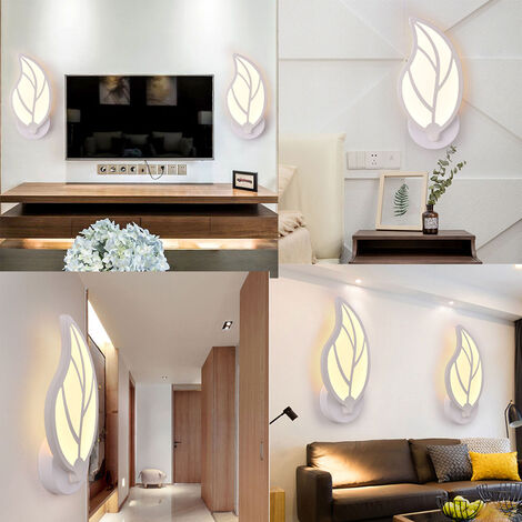 3W Swivel LED Bedside Light Fixture Flame Wall Mounted Lamp Switch Stained  Glass