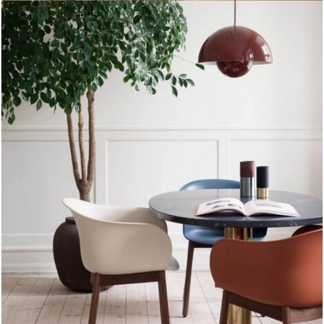 Modern Pendant Light Metal Ceiling Lamp Indoor Hanging Lamp Adjustable Chandelier Red Lampshade Ø23CM
