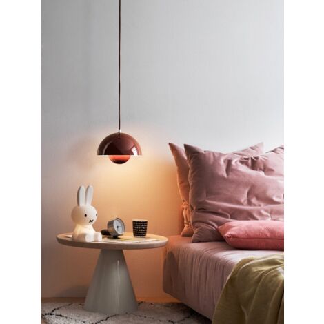 Modern Pendant Light Metal Ceiling Lamp Indoor Hanging Lamp Adjustable Chandelier Red Lampshade Ø23CM