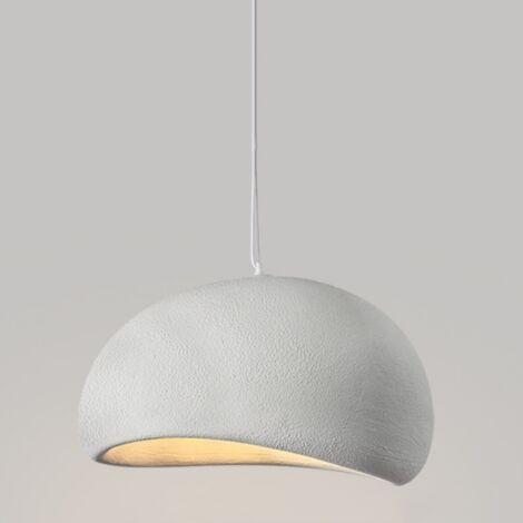 Vintage Pendant Light Creative Ceiling Lamp Shade Adjustable Hanging Light White for Kitchen Island Bar Cafe Ø30CM