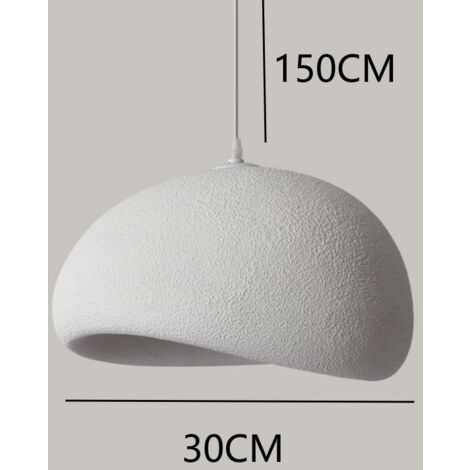Vintage Pendant Light Creative Ceiling Lamp Shade Adjustable Hanging Light White for Kitchen Island Bar Cafe Ø30CM
