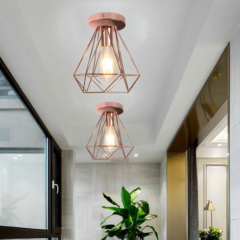 Rose gold flush store mount ceiling light