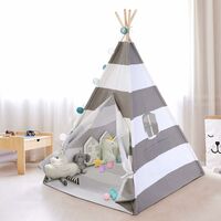 Children's tent portable indoor outdoor garden courtyard play house decoration Indian tent - Grey