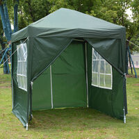 Waterproof tent garden party wedding beach camping portable folding tent with window 2x2M - Green