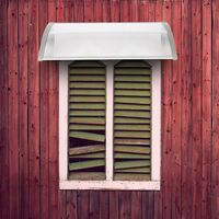 Outdoor door and window awning, front door garden terrace transparent rain cover eaves canopy 150*100cm -  White
