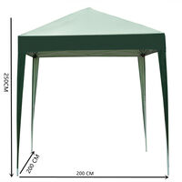 Waterproof right angle folding tent outdoor garden picnic party beach portable tent 2x2M - Green