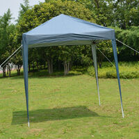 Folding tent outdoor waterproof picnic garden party beach portable right angle tent 2x2M - Navy blue