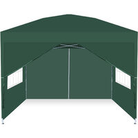 Portable gazebo awning outdoor garden party beach pop-up waterproof tent with window 2x2M - Green