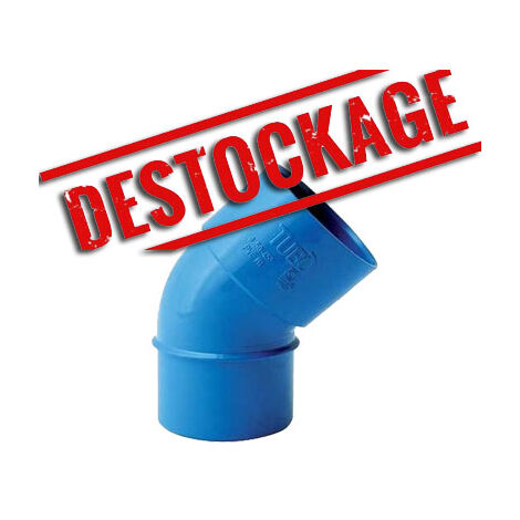 Coudes MF 45° pour réseau d'aspiration centralisée Unelvent SAPHIR ou Aertecnica Ø 50 mm Bleu, Aertecnica TR051