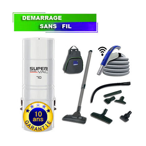 Aspirateur centralisé type Aldes HAYDEN SuperVac 70 Garantie 10 ans (jusqu’à 350 m²) + set de nettoyage