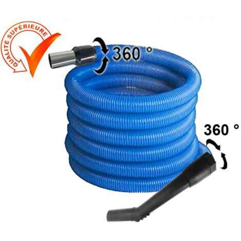 Flexible aspiration centralisée garage - bleu - longueur au choix (de 3 à 20m) - 17m