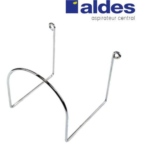 Aldes – Support tuyau flexible mural – Support métallique pour rangement tuyau – Longueur 15m – Installation facile au mur