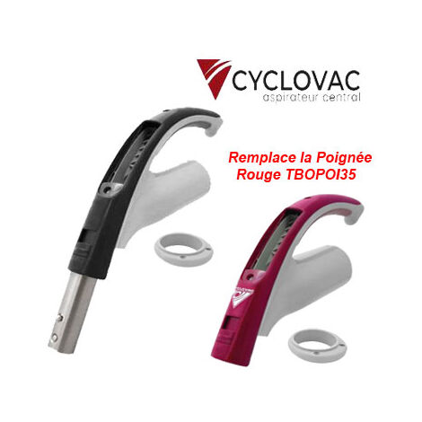 Atepac – Poignée de remplacement Cyclo Vac – Compatible modèles Modern, DataSync, Retraflex – Longueur optimisée pour aspiration centralisée