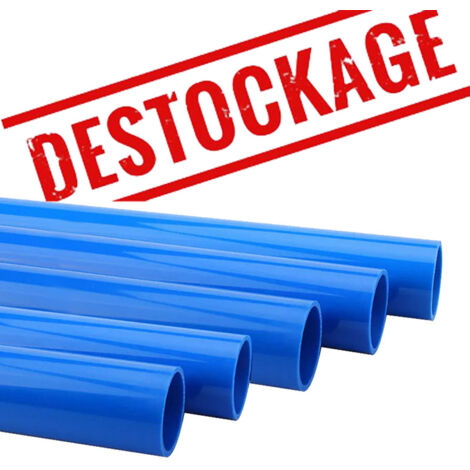 Unelvent – 5 tubes PVC spécial aspiration centralisée 1 m – Ø 50 mm – Circulation optimale de l'air – Couleur bleu