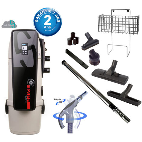 Aspiration centralisée Tecno Prime 450 (jusqu’à 450 m²) + Set inter 9 M + 8 accessoires + 1 kit de nettoyage micro (1/5)