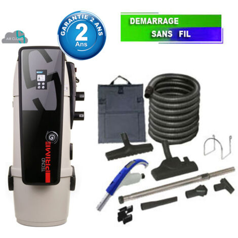 Aspirateur central type ALDES, tecno Prime 450 (jusqu’à 450 m²) + set accessoires - Garantie 2 ans (1/5)