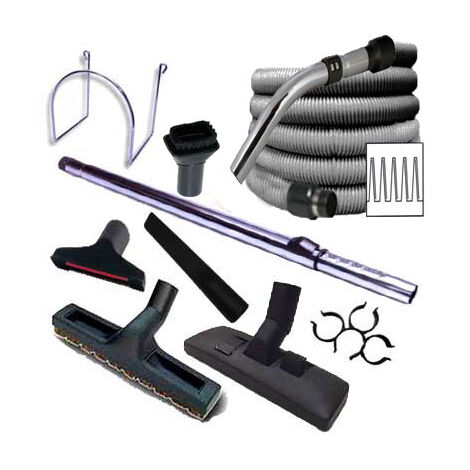 Atepac – Set de 8 accessoires pour aspiration centralisée – Flexible 6m avec régulateur d'air – Compatible avec Cyclovac, Duovac, Eaggle, Husky
