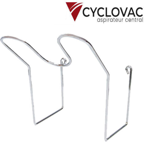 Atepac – Support flexible en inox pour aspirateur centralisé – Rangement mural pour flexible et poignée – Conception arrondie pour enroulement facile