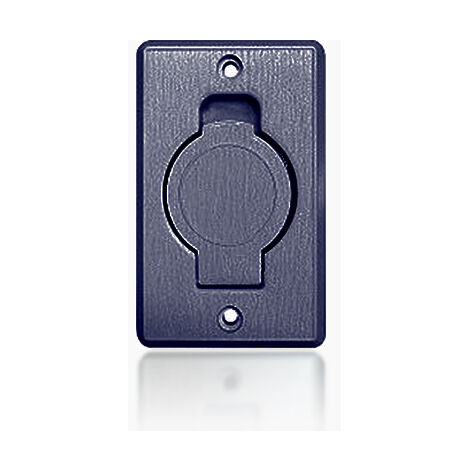 Prise murale porte ronde - couleur au choix - gris foncé