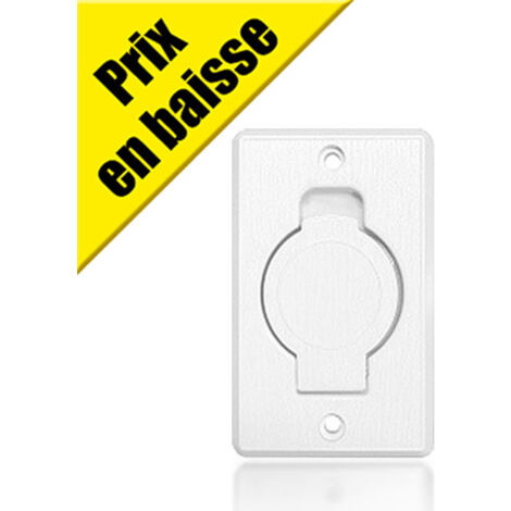 Prise murale porte ronde - couleur au choix - blanc