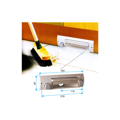 Aldes – Plinthe ramasse miettes aspiration centralisée – Longueur 255mm – Surface d'aspiration améliorée – Installation sous meuble cuisine ou salle de bain