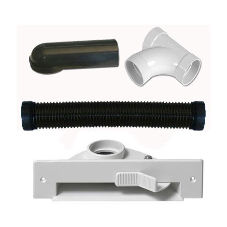 Atepac – Ramasse miettes souple 60 cm – Tuyau flexible pour espaces confinés – Installation rapide avec coude très court