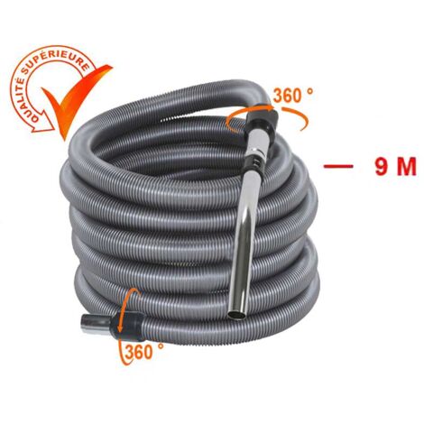 Atepac – Flexible aspiration centralisée 32mm – Longueur 9m – Compatible prises standard – Utilisation facile et efficace