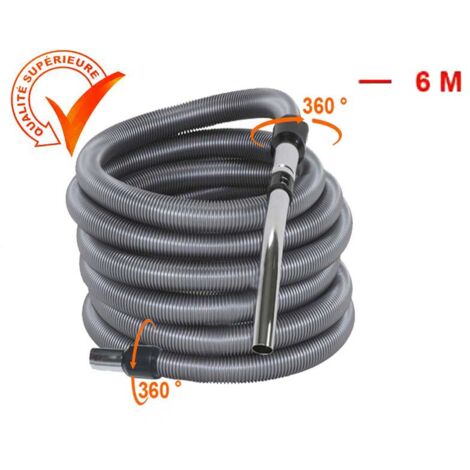 Atepac – Flexible pour aspiration centralisée – Longueur 6m – Diamètre intérieur 32mm – Compatible avec prises standard