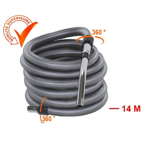 Atepac – Flexible pour aspiration centralisée – Longueur 4 à 15m – Diamètre intérieur 32mm – Compatible avec plusieurs marques