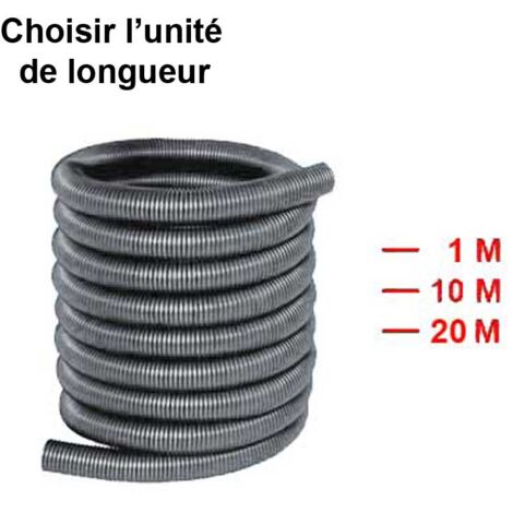 Atepac – Flexible pour aspiration centralisée 34 mm – Longueur 20m – Anti-écrasement pour nettoyage intensif – Compatible avec divers environnements