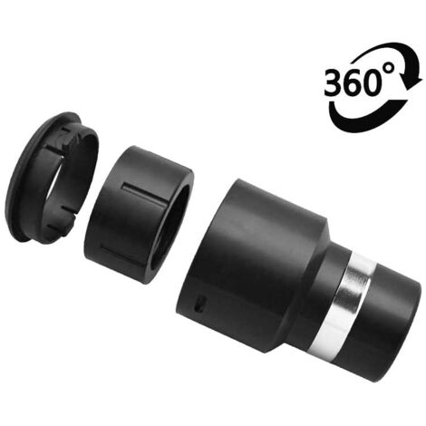Atepac – Embout boyau pivotant 360° pour aspirateur – Compatible avec prises d’aspiration – Flexibilité d’utilisation – Noir