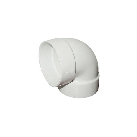 Atepac – Coude court 90° – Raccord d'évacuation PVC – Plastique durable – Adapté pour prises électriques standards – Installation rapide et propre