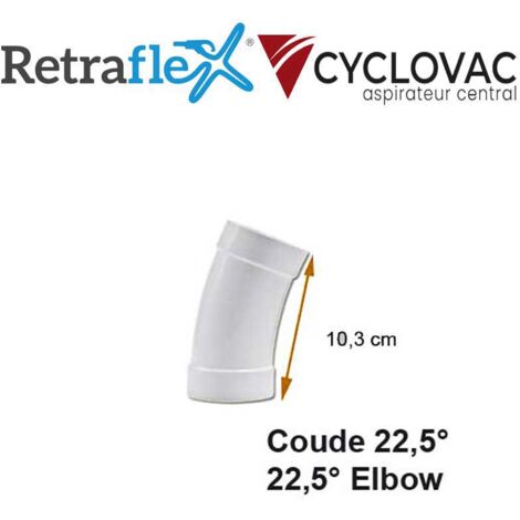Coude grand rayon FF, obligatoire pour tous les systèmes de flexible rétractable - angle au choix - 22°