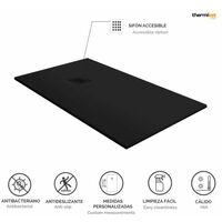 Piatto doccia in resina - Larghezza 90 - Panna Ral-1013 - 90x110 cm