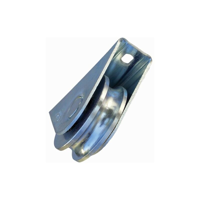 Roue pour portail coulissant - Pose extérieur - Gorge Ronde de 16mm - Ø60mm - Jusqu'à 150KG - Acier - DECO FER FORGE