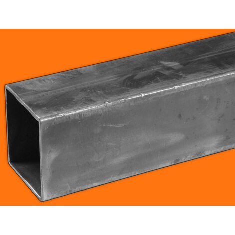 Deco Fer Forge – Tube carré en acier 100x100mm – Épaisseur 5mm – Longueur 1m – Acier brut de qualité supérieure pour ferronnerie et menuiserie (1/2)