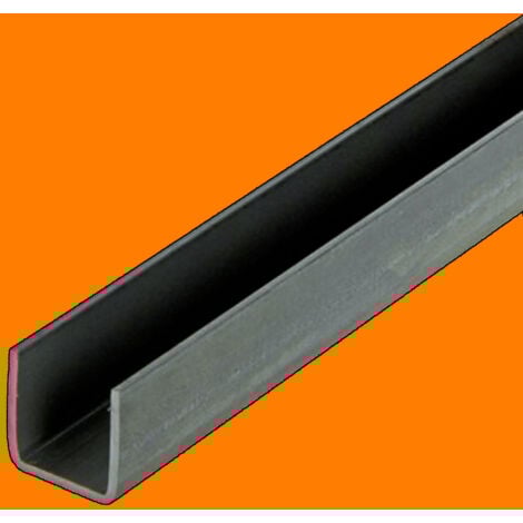 U en acier plié à froid - 25x25x25mm et 2mm d'épaisseur - Longueur de 2M20 (220cm).