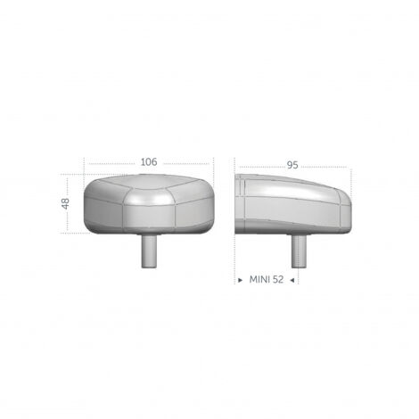 Cache aluminium Blanc pour gond 19935 .  - DECO FER FORGE