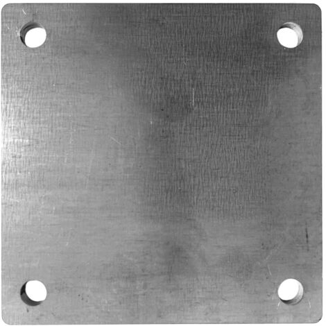 Platine de Fixation en Acier 100x100mm et épaisseur 6mm - Robuste et Prête à l'Emploi - DECO FER FORGE
