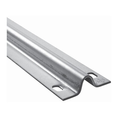 Deco Fer Forge – Rail pour portail coulissant à visser au sol – Gorge ronde 20mm – Longueur 3000mm, largeur 75mm, épaisseur 3mm – Acier zingué