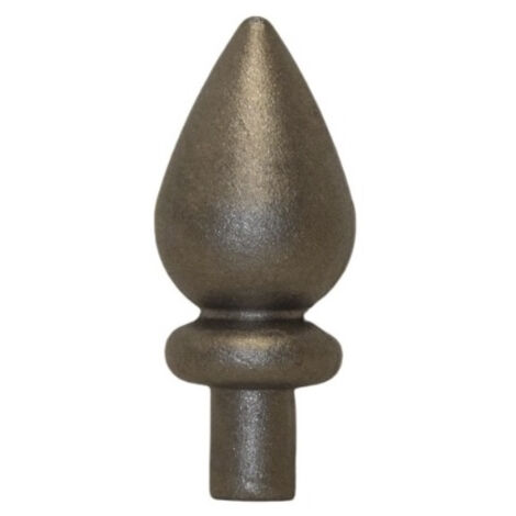 Deco Fer Forge – Goutte d'eau en fer forgé à souder – Hauteur 65mm – Largeur 34mm – Base Ø16mm pour fixation sur barreaux ronds