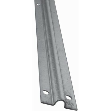 Deco Fer Forge – Rail pour portail coulissant à visser au sol – Longueur 3000mm, largeur 56mm, épaisseur 3mm – Acier zingué, gorge ronde Ø16mm