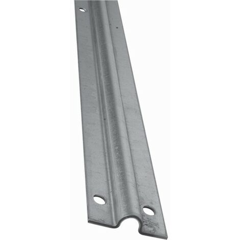 Deco Fer Forge – Rail pour portail coulissant à visser au sol – Longueur 3000mm, largeur 56mm, épaisseur 3mm – Acier zingué, gorge ronde 20mm