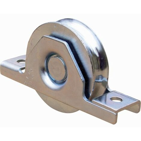 Deco Fer Forge – Roue de portail coulissant Ø80mm – Gorge ronde 16mm – Charge max 200kg – Acier pour tube 60x40mm – Installation sécurisée