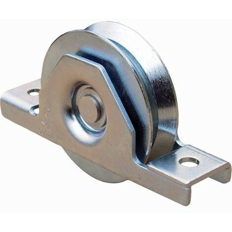 Roue à encastrer pour portail coulissant - Gorge Triangulaire - Ø100mm - Jusqu'à 230KG - Inox 304 - DECO FER FORGE