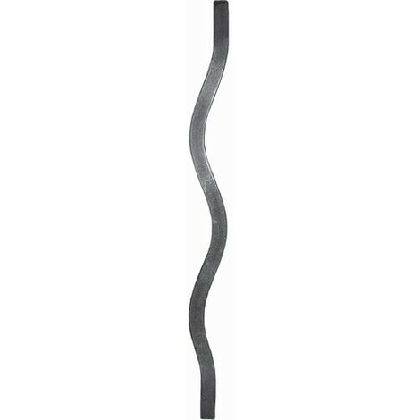 Barreau ondulé - Hauteur 650mm en carré de 14mm - Fer forgé - À souder - DECO FER FORGE