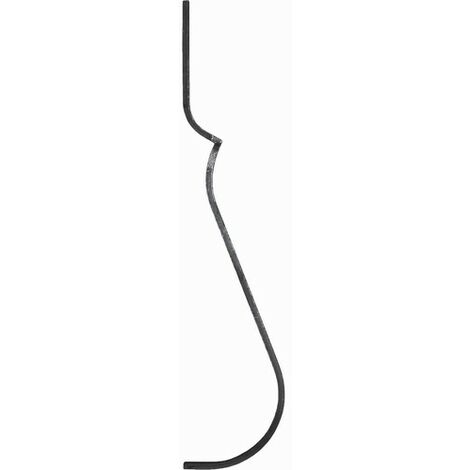 Barreau demi cintré - Hauteur 800mm profil en carré de 14mm Galbe 170mm- Fer forgé - À souder - DECO FER FORGE