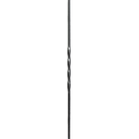 Deco Fer Forge – Barreau semi torsadé 750mm carré 12mm – Fer forgé brut à souder – Pour grilles, rampes et mobiliers décoratifs