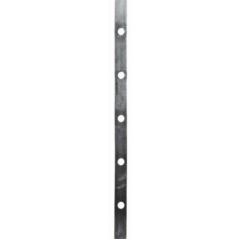 Deco Fer Forge – Barre plate à trous 600mm – 3 trous ronds de 15mm – Acier résistant à la corrosion – Pour ferronnerie et garde-corps